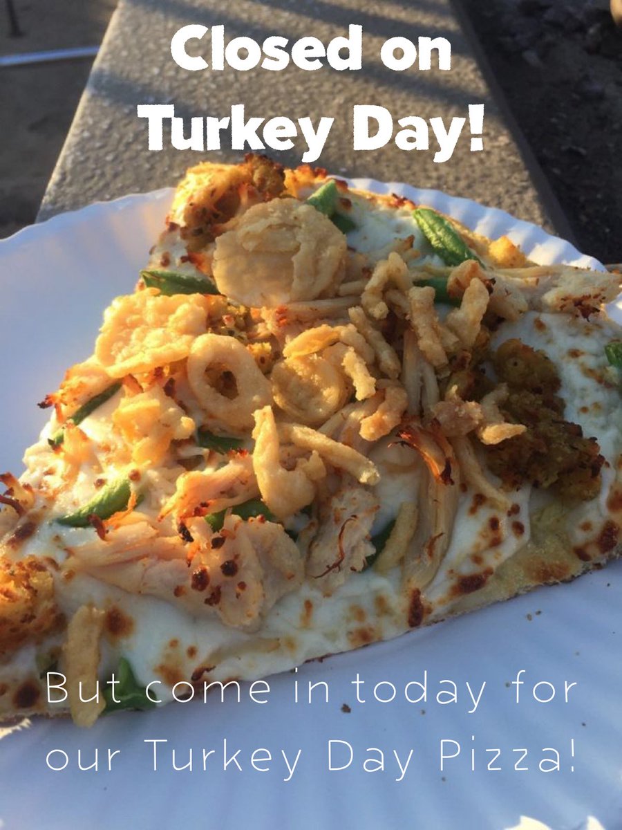 We are closed on Thanksgiving and will open at 4pm on Friday! Can’t wait for the glorious Thanksgiving meal? Come by and grab a slice of the Turkey Day pizza! #saucedonpaseo #turkeyday #thanksgiving