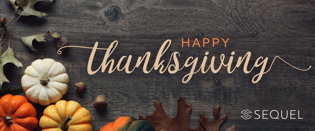 thesequelgroup's tweet photo. It's been an exciting 2018 so far at #Sequel and there's a lot to be grateful for! #HappyThanksgiving from the Sequel team. https://t.co/ZwSVWfxTr8