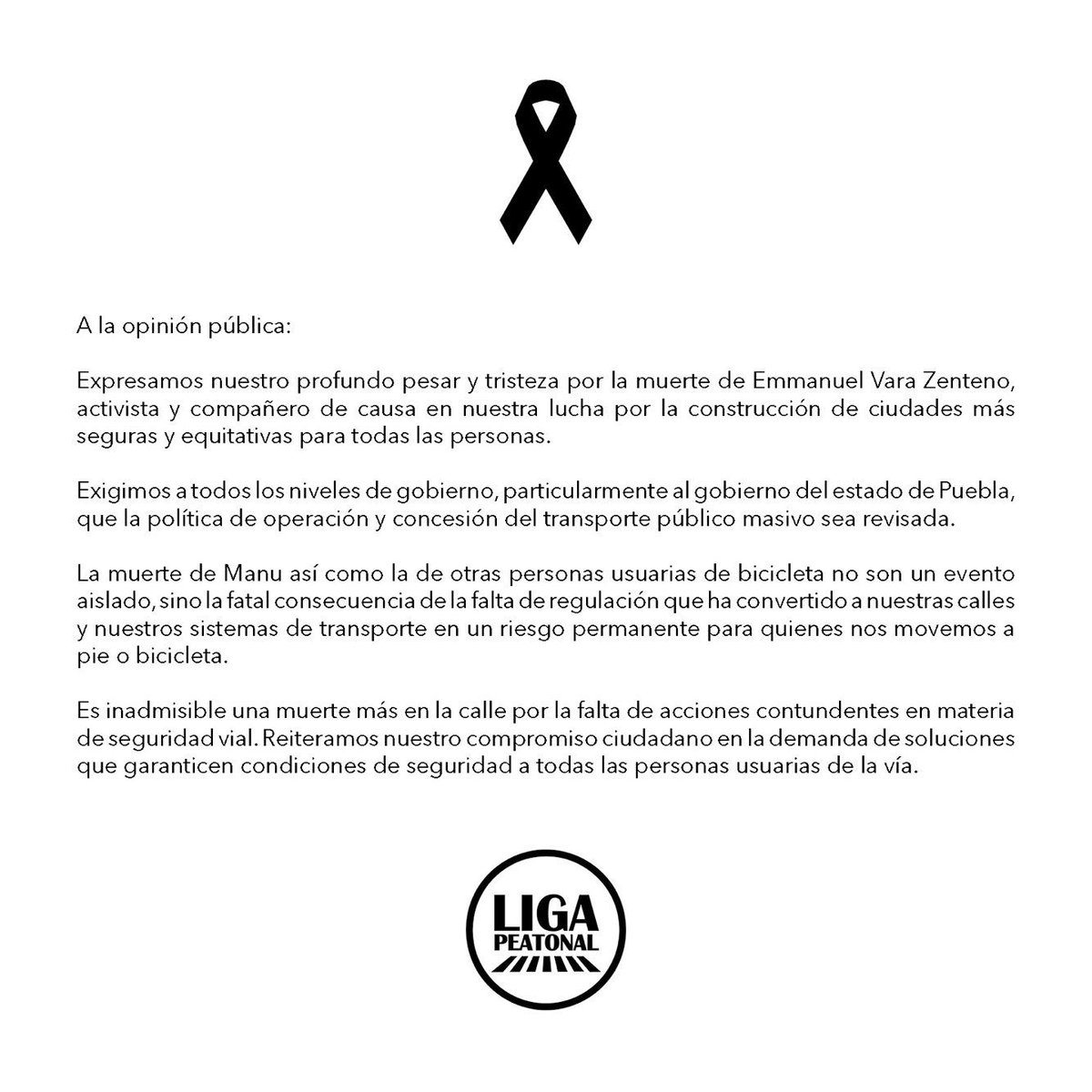 #NoMasMuertesViales #LeydeSeguridadVial #ManuVive