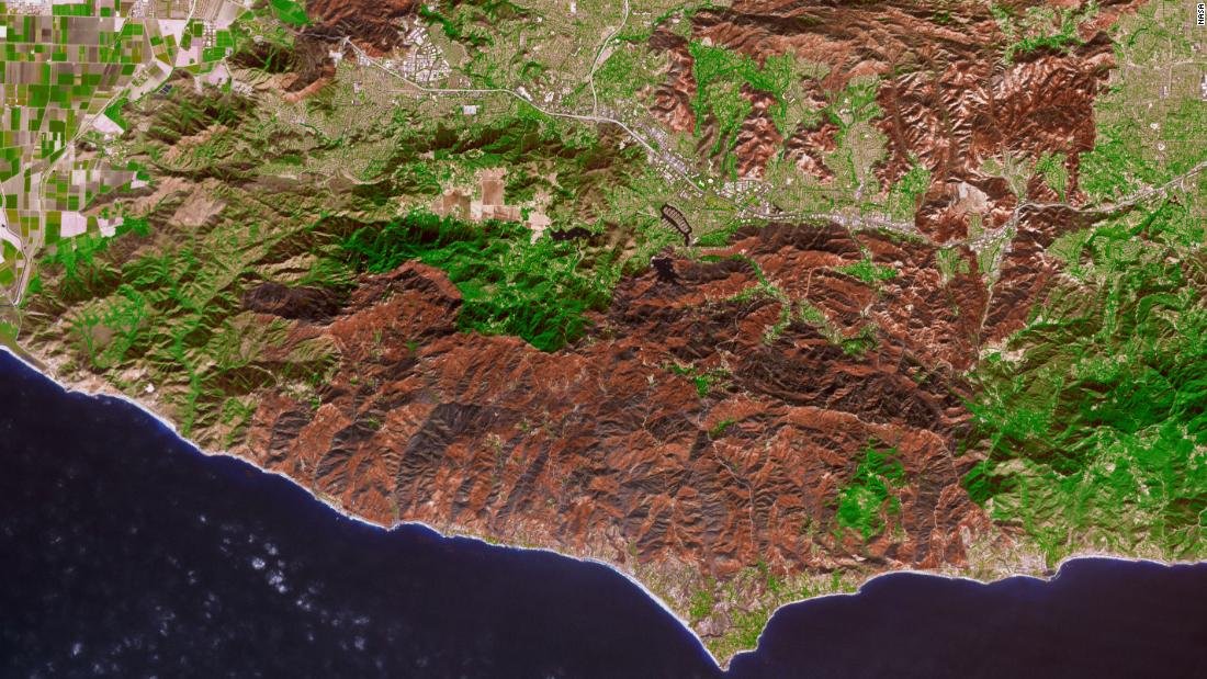 The burn scar from California's Woolsey Fire is visible from space cnn.it/2DTIpWM
