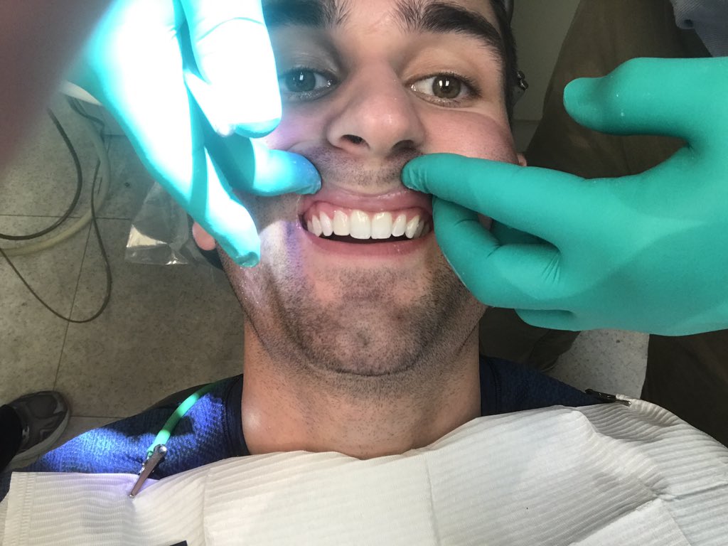 When your mom and dentist are best friends and he makes you send her a pic mid cleaning #smalltownthings