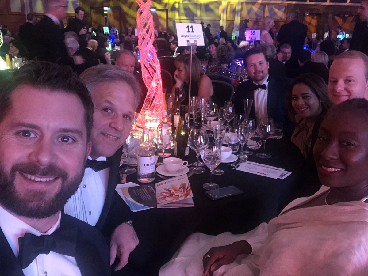 andyjfburton's tweet photo. Wishing all the finalists the best of luck from Table 11! #HSJAwards @HSJ_Awards #barts @bartsandlondon @celesiouk @LloydsPharmacy https://t.co/tbnyZmhdls