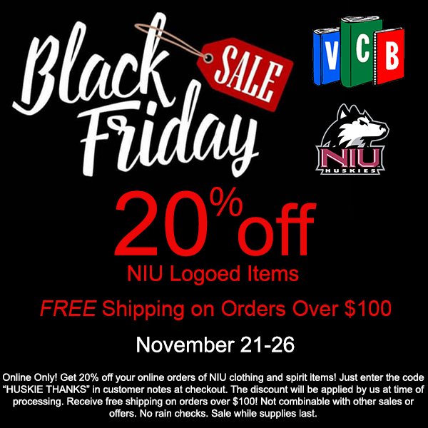 Village_Commons's tweet photo. Join us online this Holiday and save on all your Huskie gear! Sale lasts through Cyber Monday! Online only! https://t.co/Ju3Fi38E8n