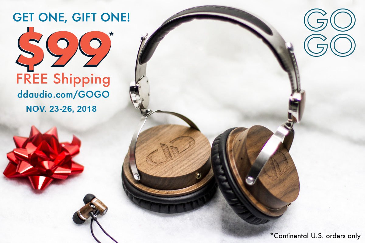 DDAudioForLife's tweet photo. Get One, Gift One GOGO sale! 
$99, Plus Free Shipping*!
➡️https://t.co/yo1XsnffIf
#SmallBusinessSaturday https://t.co/FWNmR7BriY