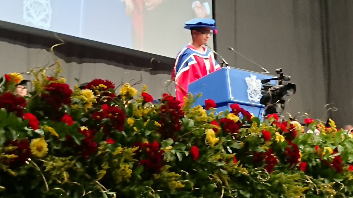 ProfDiCrone's tweet image. What a fantastic day! So proud of my friend, role model, mentor and all round great person @PoppyJaman receiving @uniofglos Honarary Doctorate. Fantastic speach; honest, funny, poignant and powerful in highlighting the importance  of mental health first aid. #bestday #greatshoes