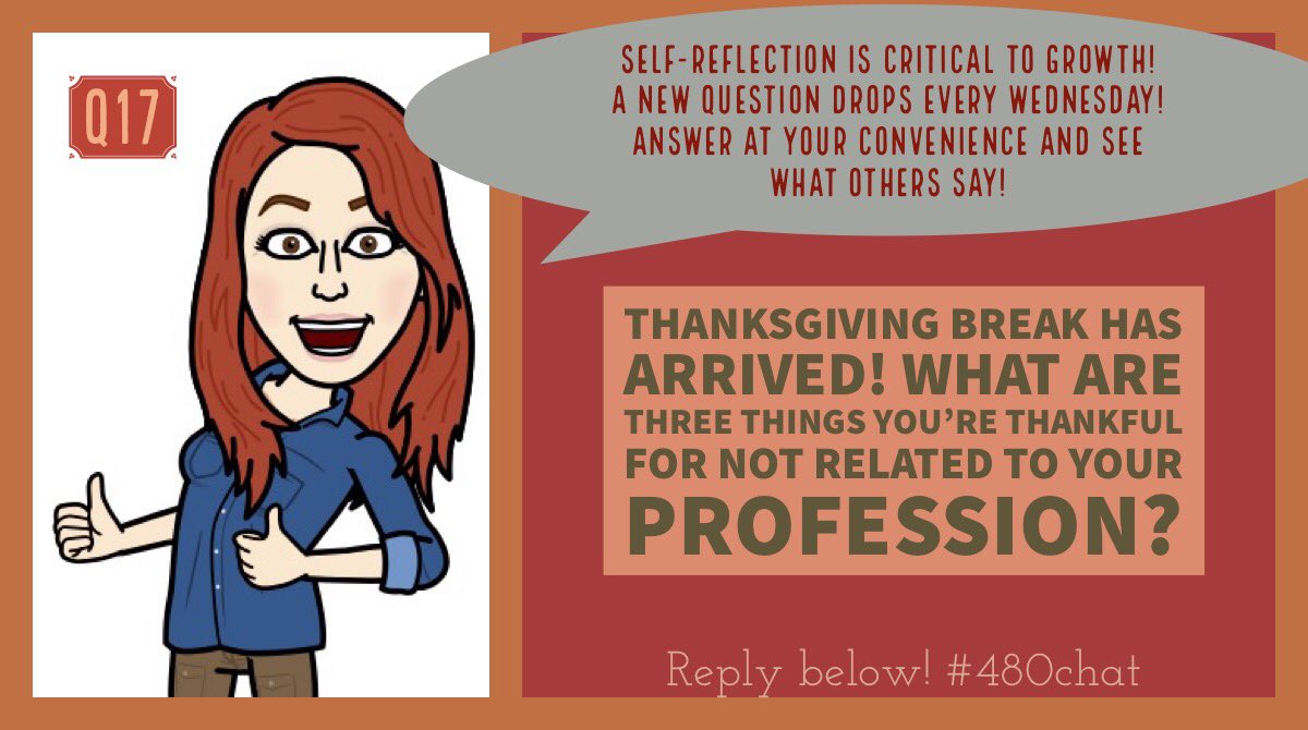 KPerk3587's tweet photo. One question Wednesday!  🦃#480chat @mrsrandijones @heywaysELA @MrAnayaELA @dcminde @Cody05583424 @jessyyeddy @ShelleyTiedeman @heyyojo4 @iccosper @MissPalacios5 @Momma_Watt @DrYaniqWalters @basballmom7 @480SheriKing @HickertRenae @mrt1035 https://t.co/VxF1OnmVVR
