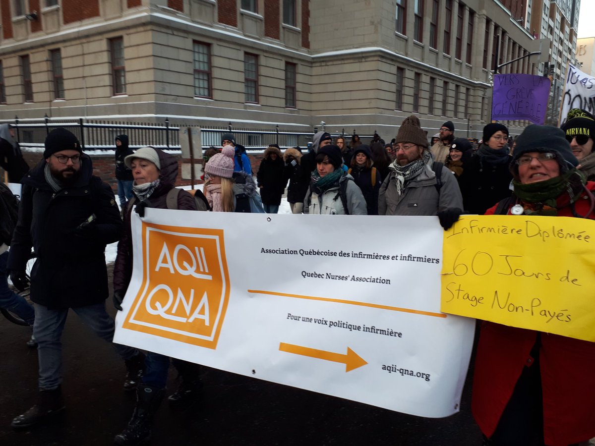 RelationAideOrg's tweet image. #grevedesstages @rapiqc  #AQII appui le millier d'infirmière diplômées qui font de 3 à 9 mois de stage non payés. en greve 5 jours de #UQO st jerome #POLQC