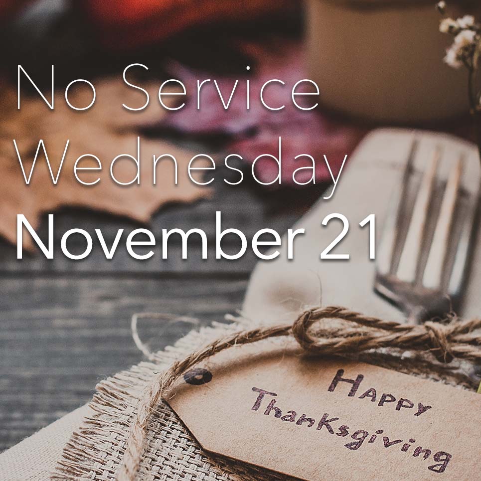 OceanwayAG's tweet photo. No Service Tonight! We’ll miss you, but we want you to enjoy your Thanksgiving with family and friends. See you Sunday! #stillthebestnightoftheweek #seeyousoon https://t.co/X2PPFjhEH8
