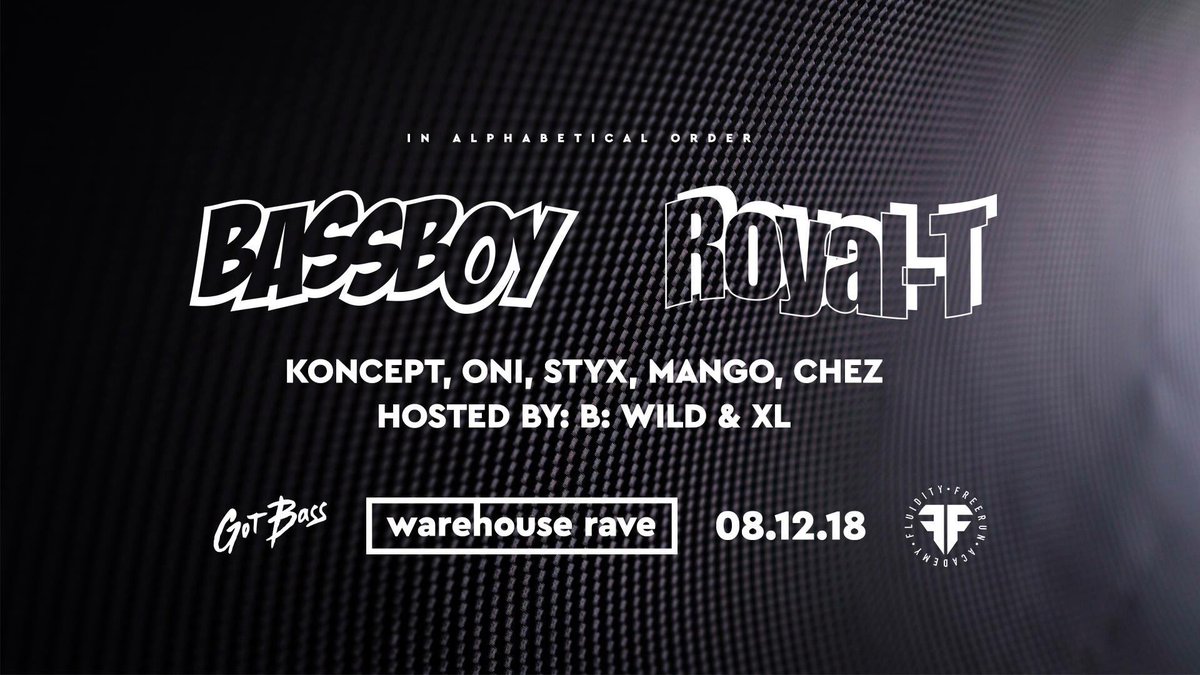 gotbassuk's tweet photo. Two dons..... 1 warehouse.... 

@Bass8oy x @RoyalTMusic 

Cop tickets 👉👉 https://t.co/zHAwskjzoq https://t.co/lSmWRLilsp