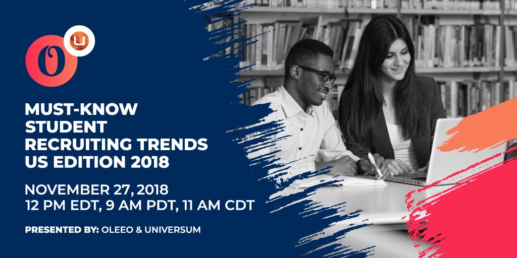 Oleeo_'s tweet photo. Register now for our webinar discussing the Must-Know Student Recruiting Trends in the #UnitedStates. You won't want to miss this interactive session! https://t.co/NnbHpqyTe9 #CampusRecruiting #Hiring #USRecruiting #USTrends https://t.co/qZJBmsDP2p