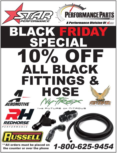 PerformancePrts's tweet image. Oh, there's no part like hose for the holidays...#BlackFriday Only, take 10% off BLACK HOSE and FITTINGS from Renegade Racing, Nytrex, @rhpracing, Russell from @EdelbrockUSA, and @AeromotiveFuel. These prices are not available online, call us 800-625-9454

#onsale #holidayspecial