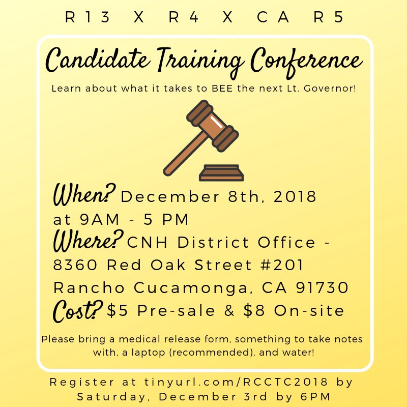 Division15East's tweet photo. 🐝 Hey Mantarays! Are you interested in BEEcoming the next Lt. Governor? Want to learn all the information about an LTG? Then attend Candidate Training Conference on December 8th at the CNH District Office. Don’t forget to register on the link: https://t.co/Y1yYHx3TwP 🐝 https://t.co/bNeg3x4kRj