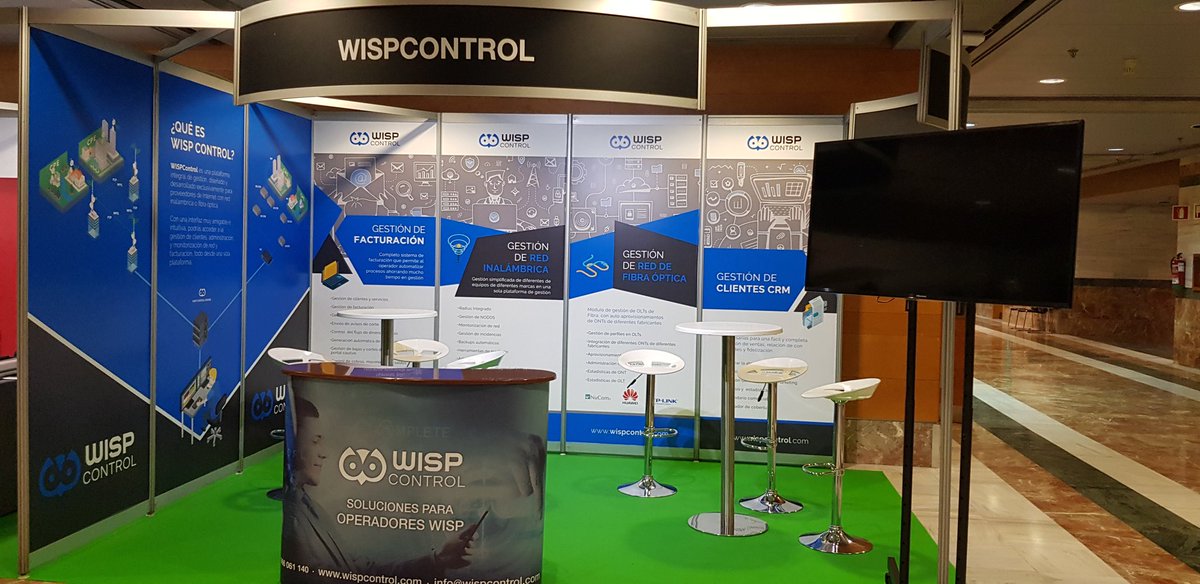 wispcontrol's tweet photo. 👉🏻 Stand 69 de #WISPCONTROL listo para mañana 💪#ACUTEL2018 https://t.co/sq0vrHARAF