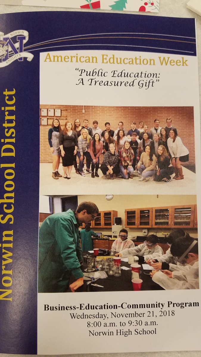 Enjoyed <a href="/NorwinSD/">Norwin School District</a>'s annual Business-Education-Community Program.  The highlighted Gifted Program provides incredible opportunities for exceptional learners.  Thank you for the invitation.  The Show Choir put me in the holiday mood!