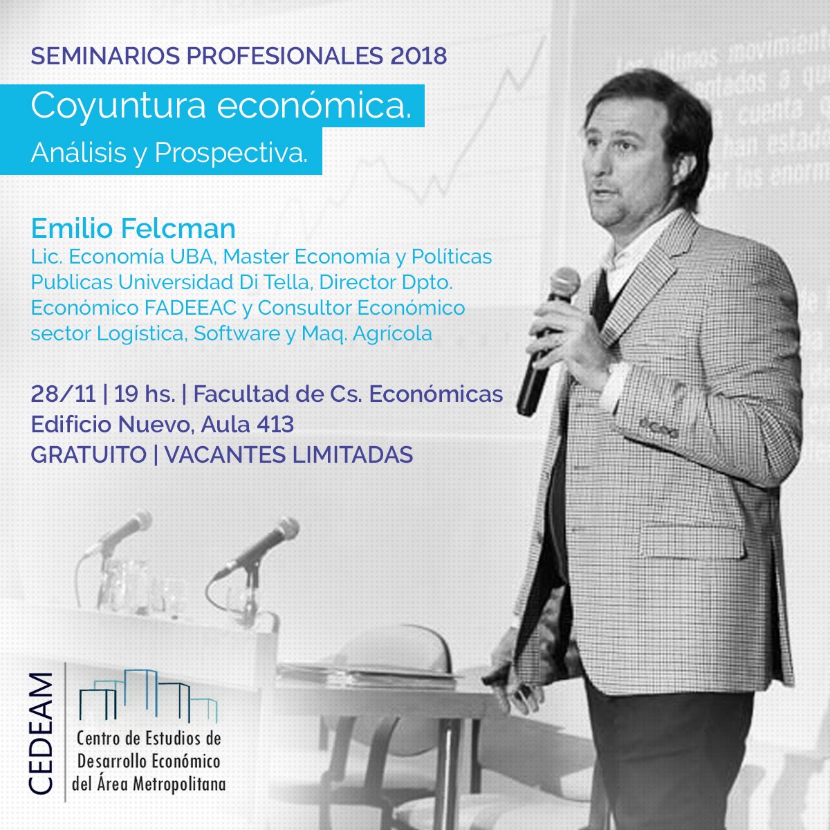 ListaVerde_ok's tweet photo. ¡Charla GRATUITA con vacantes limitadas!
Anotate enviando tu nombre, apellido y carrera de la que egresaste a causa.listaverde@gmail.com
#EmilioFelcman #Charla #CoyunturaEconómica #FADEEAC #Cursos #SeminariosProfesionales2018 #Gratuito #fceuba #economicas #uba #CEDEAM https://t.co/sChOLetFVF