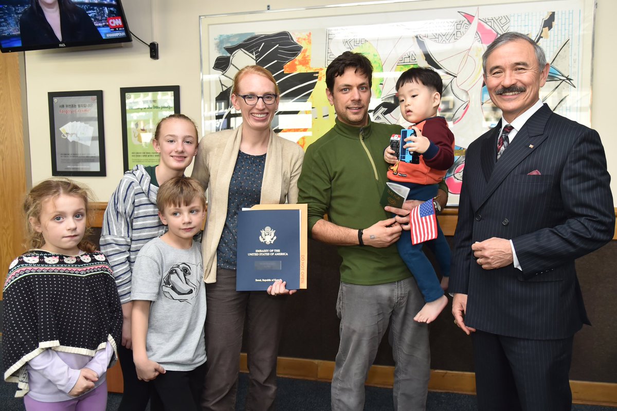 Got to do a fantastic thing earlier this week — issued visas to 6 adoptee children. They will become USA citizens when they reach American shores. Seeing these new families together was deeply moving.