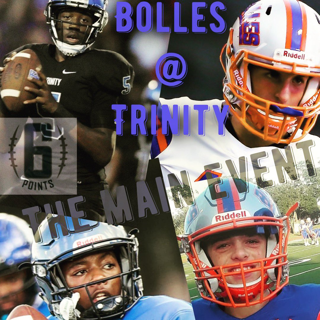 6pointsjax's tweet photo. The rematch!!! This time, it’s win or go home. #Bolles #Bulldogs #Trinity #Conquerors #Playoffs #Round3 #6Points #DontFlinch @jacoryjordan3 @Pray4itQBDP3 @BenjiNetting Jakie Judge https://t.co/lZ6ITZ93cR