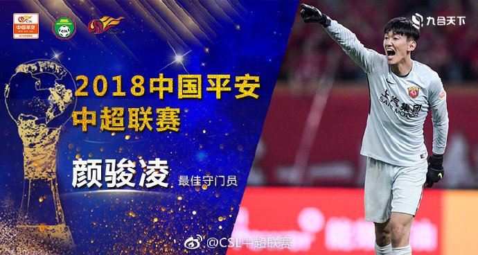 footballchina's tweet photo. #CSL2018 Goalkeeper of the year:
Yan Junling๐ https://t.co/L4fAB7mlGh