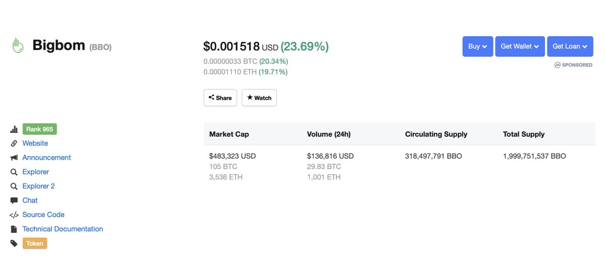 J_Nikolas2nd's tweet photo. @anhnguyenphuc @cz_binance $BBO #Bigbom will get listed on @HuobiGlobal soon #Bigbom #Bitcoin #Cryptocurrencies #BBOtheUnicorn

Kick the ass of the shitcoin $BAT https://t.co/twwuRuHh0e