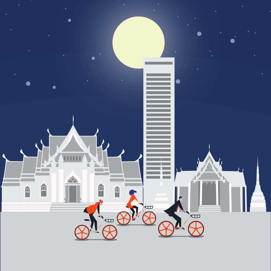MobikeTH's tweet photo. #ลอยกระทง สุขสันต์ ปั่นจักรยาน Mobike สืบสานประเพณีไทยไปด้วยกัน ✨✨
_______________________
ดาวน์โหลดแอพ Mobike แล้วออกเดินทางได้เลย ➡️ https://t.co/BUVDev8Xfs

#MobikeTH #MobikeThailand https://t.co/oQk1X576xn