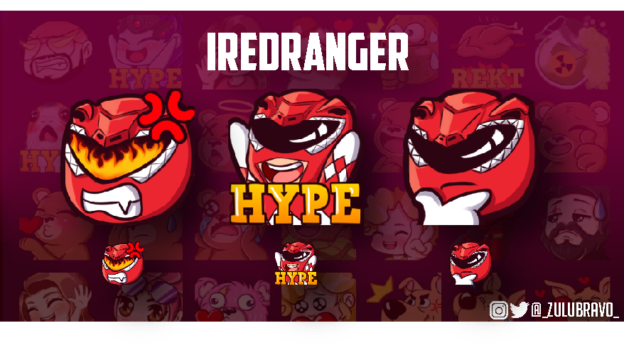 Power Emotes Power Ranger emote done ️ ️ ️ ️ #TwitchEmoteArtist #twitch #chibi # ...