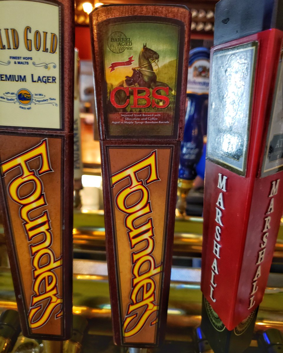 *** Founders CBS is on Draft ***
The famous Founders Canadian Breakfast Stout is now on draft! Come in and try this delicious Imperial Stout that has been aged in bourbon barrels that once held maple syrup! 
Don't forget that tonight is also our $3.99 Burger Night Special!
