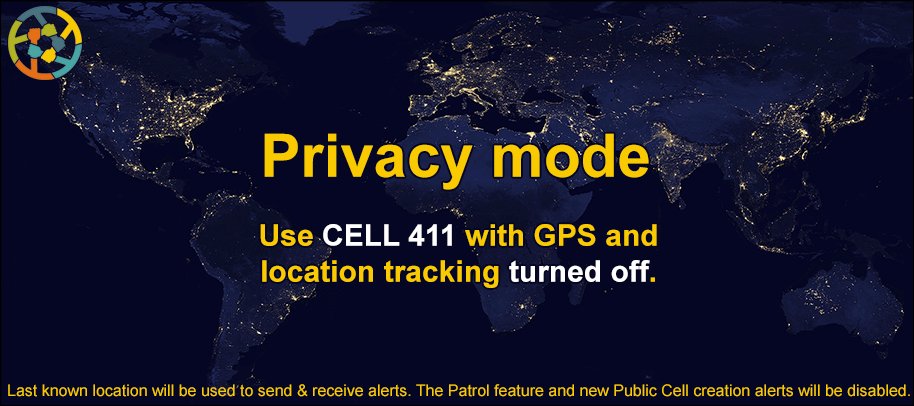 GetCell411's tweet image. New Cell 411 feature!
Go #incognito, in #privacy mode. Use CELL 411 to send and receive alerts even with your location/GPS turned off (your last known location will be communicated) - Download here: getcell411.com/download

Facebook.com/Cell411
Instagram.com/getCell411