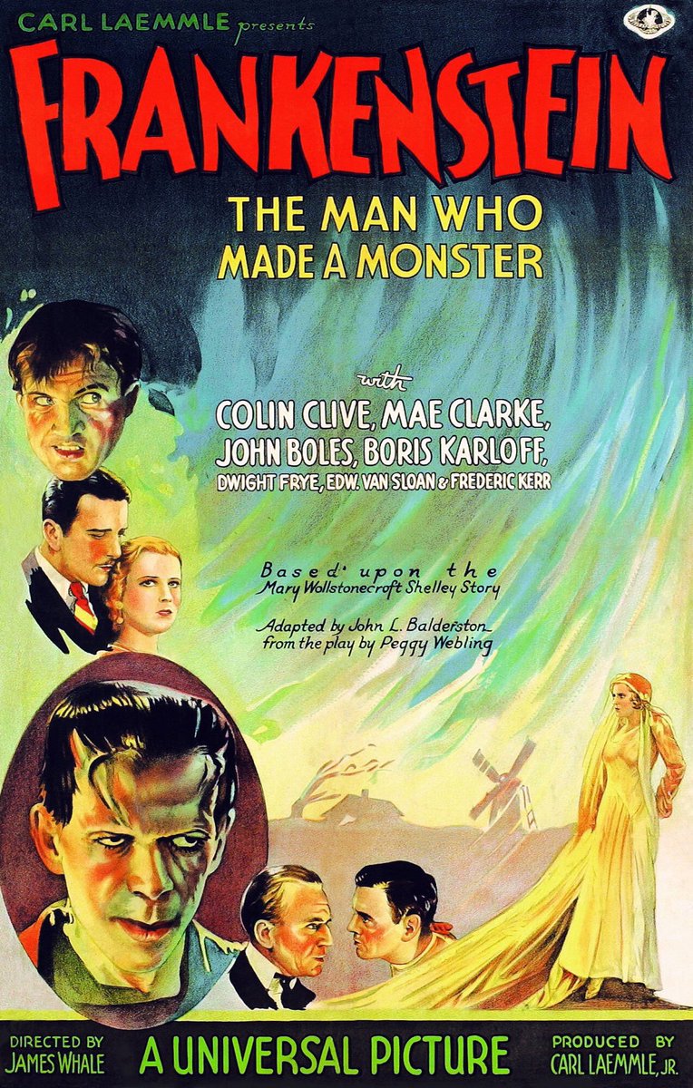FilmNewsNos's tweet photo. 🎬MOVIE HISTORY: 87 years ago today, November 21, 1931, the movie ‘Frankenstein’ opened in theaters!
#BorisKarloff #ColinClive #MaeClarke #JohnBoles #EdwardVanSloan #FrederickVanSloan #FrederickKerr #DwightFrye #LionelBelmore #MarilynHarris #MichaelMark #UniversalMonsters https://t.co/eq4Tg0RbTk