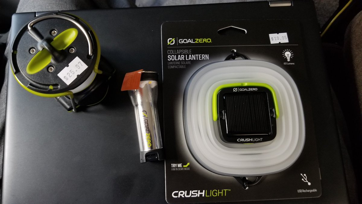 FieldRadioPod's tweet photo. Stopped by Goal Zero to buy reccomend item under $20 George @kj6vu mentioned on @HamWorkbench. Ended up buying two other lights #hamLife #lightAddict #shoppingShow https://t.co/Pru1DWFRHg