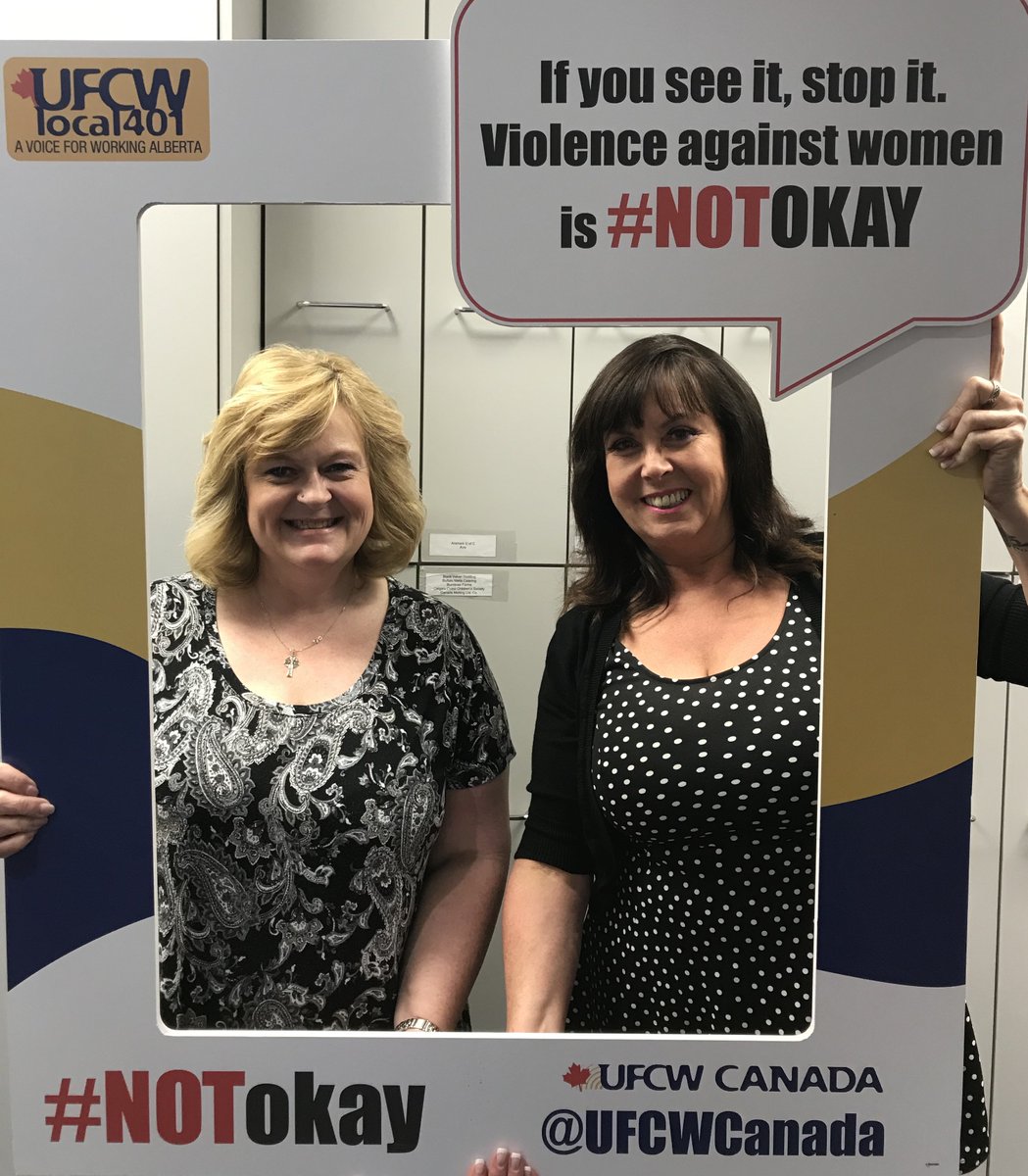 ufcw401's tweet image. Darla and Bernadine have been dedicated to UFCW members for more than 20 years and are committed to ending gender-based violence. Will you join them? Join your voice with theirs and say it's #NOTOKAY #NoMore @UFCWCanada