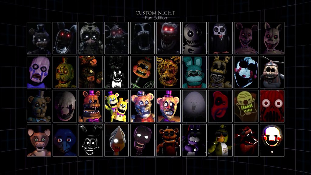 Fangames Roster - Ultimate Custom Night (fanmade) : r/fivenightsatfreddys