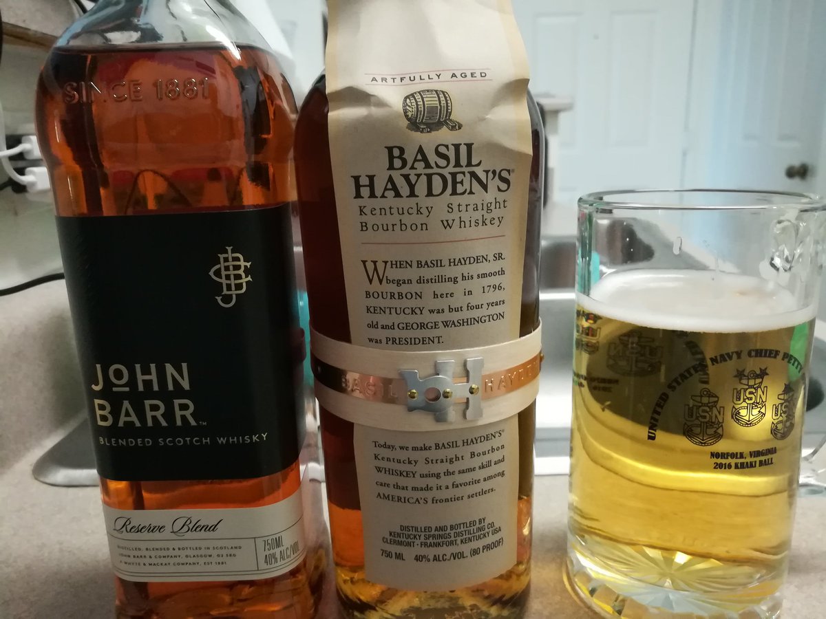 Spac3ag376's tweet image. 1 scotch, 1 bourbon, and 1 beer, it's a start to the weekend