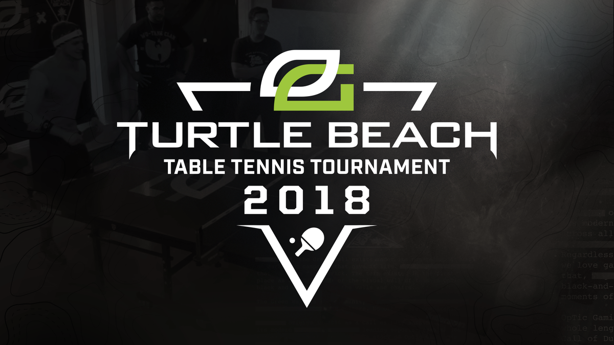 OpTic's tweet photo. The table is set.
The paddles are ready.
Only one will survive.
Join us on Twitch next Monday, November 26th at 4PM CT for the Table Tennis event of the year, brought to you by our friends at @TurtleBeach https://t.co/pNasGTkWfh