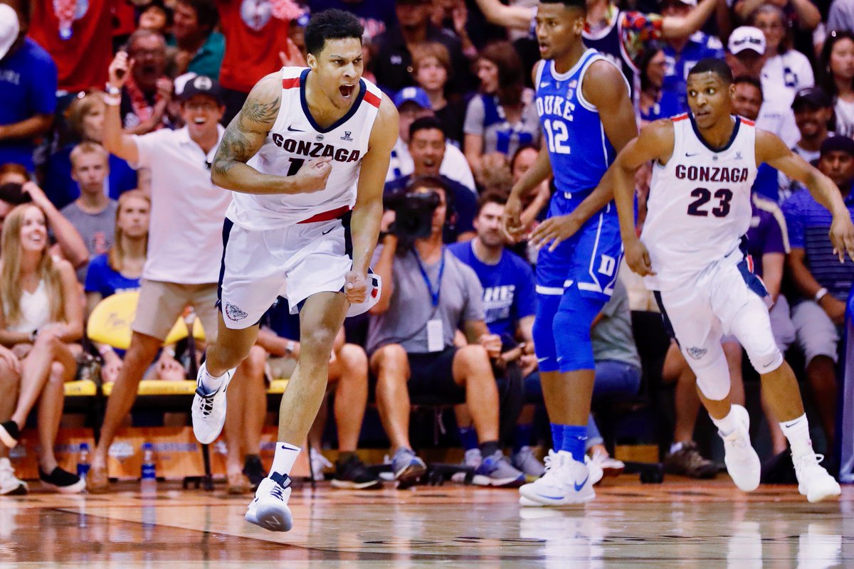 BleacherReport's tweet photo. What. A. Game.

No. 3 Gonzaga holds on to upset No. 1 Duke, 89-87

Hachimura: 20PTS 7REBS 5ASTS https://t.co/ae6qwjmpA7