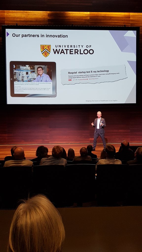 @UWaterloo is a key partner in innovation and research @GRHospitalKW #GRHACM18