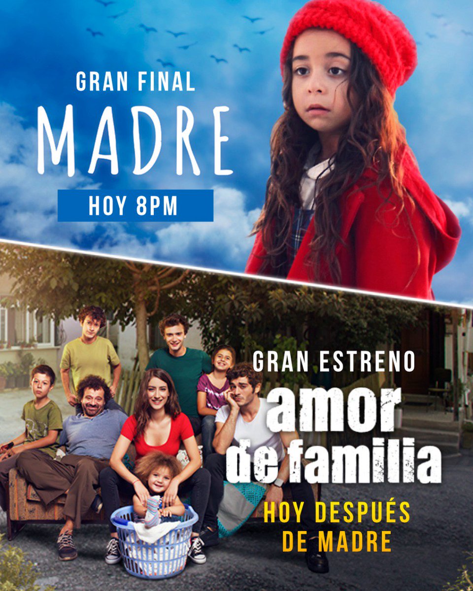 Hoy 8pm último capítulo de #Madre y después estreno de #AmorDeFamilia además minutos antes de las 8pm #BloqueDeportivo en #90Central <a href="/Latina_pe/">Latina.pe</a>