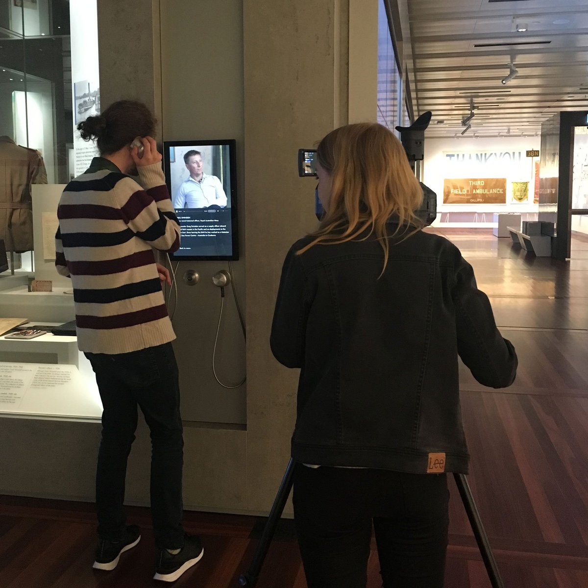 lightwellstudio's tweet photo. An afternoon of acting, hand-modelling and filming at the new exhibition at @anzac_memorial Hyde Park 📹👋
#AMCP #behindthescenes #touchscreens #anzaccentenary https://t.co/Qjlpz4Ykfe