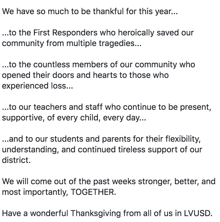 LVUSD's tweet photo. All in @LVUSD wish you and your family a rejuvenating, restful Thanksgiving. https://t.co/biWZvdsegC