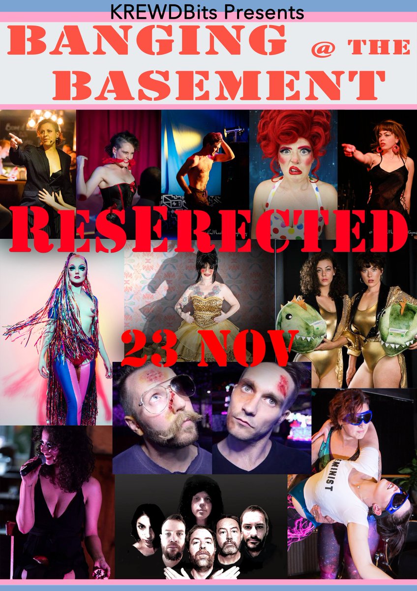 KREWD1's tweet photo. Tomorrow night!!! Festival of #Burlesque #Comedy #LiveMusic and much more at #TheBasement in #Canberra. #KREWDBits shows are #SexPostive #Feminist #Queer but... mostly silly! 
Get your pre-sale priced tix now: https://t.co/C6v5czc0Ix https://t.co/2UJ7tYJvsP