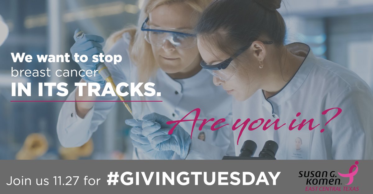 With Thanksgiving right around the corner, we can't help but think of the amazing community that makes Komen-funded research possible. Nov. 27 is #GivingTuesday and marks a great opportunity for you to make a difference during this season of giving: ow.ly/K9EC30mH1om