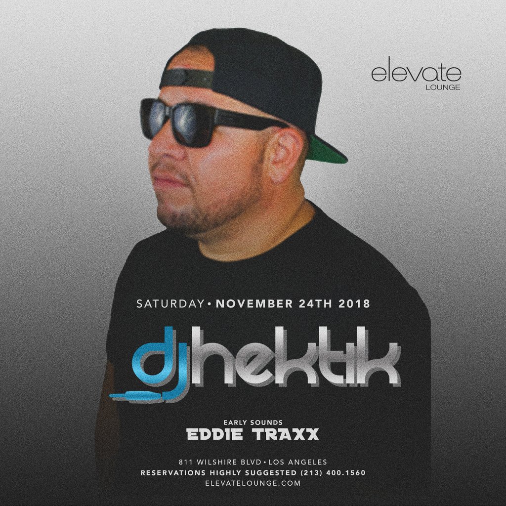 ElevateLounge's tweet photo. WEEKEND LINEUP
🎧
Opener - @djsnailz
Headliner - @dj_society &amp; @djelekt
〰️
SATURDAY
Opener - @eddietraxx
Headliner - @djhektik
💻 🍸
Email reservations@elevatelounge.com for bottle reservations.
📋
Guest List: https://t.co/8TgBadBsbq
#ElevateLounge https://t.co/XTAwUXijCB
