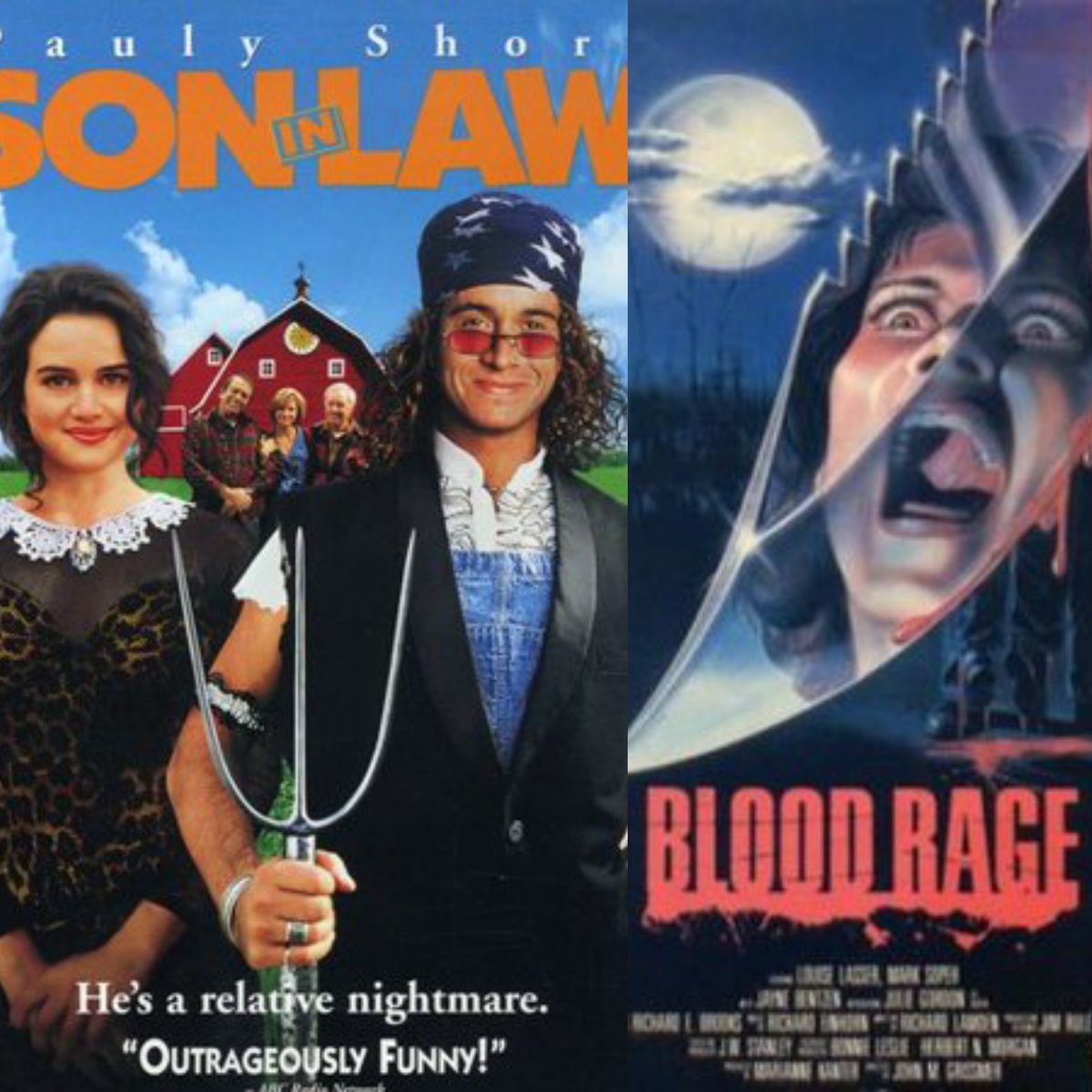 MrRyanAnderson's tweet photo. Tonight's Double Feature: Son In Law &amp; Blood Rage. Getting ready for Thanksgiving &amp; Dinners of Death! #theweasel #bloodrage #soninlaw #thatsnotcranberrysauce #paulyshore #steventylerpjs #DinnersOfDeath #ThanksgivingEve https://t.co/H4GVA4Jhqf