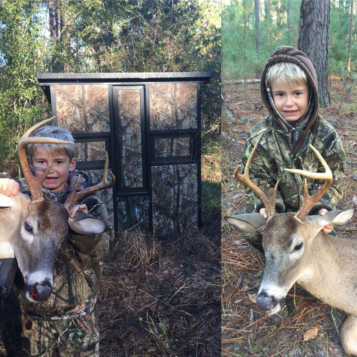 RCBHUNTING's tweet photo. Congrats Brenner Bellemo (6 yr old) killing his first deer. Nice, 6 pt Georgia Buck. Y’all give him a shout out. @Realtree @TylerJordan @BackwoodsLife @BigandWild https://t.co/6xKHUbSzii