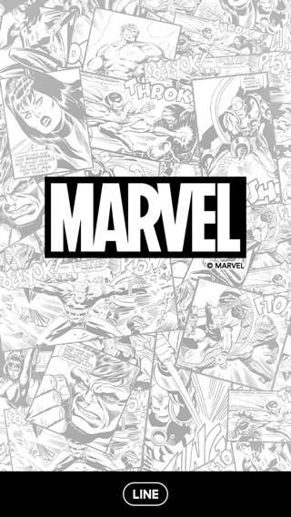 Marvel Pa Twitter 大人気のマーベル コミックスのline着せかえがクールなモノクロデザインで登場 アイアンマン や ハルク など人気キャラクターが一堂に集結 T Co Wgwoj0hn マーベル