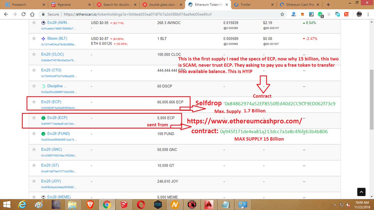 okanesatoshi's tweet photo. #ECP #ethereumcashpro
Ethereum Cash Pro is a BIG #SCAM.
This is 2 is the same, they are misleading the people.
Both this is a BIG SCAM. Do not trust this token. No support team. https://t.co/GFuYnNg5QG
