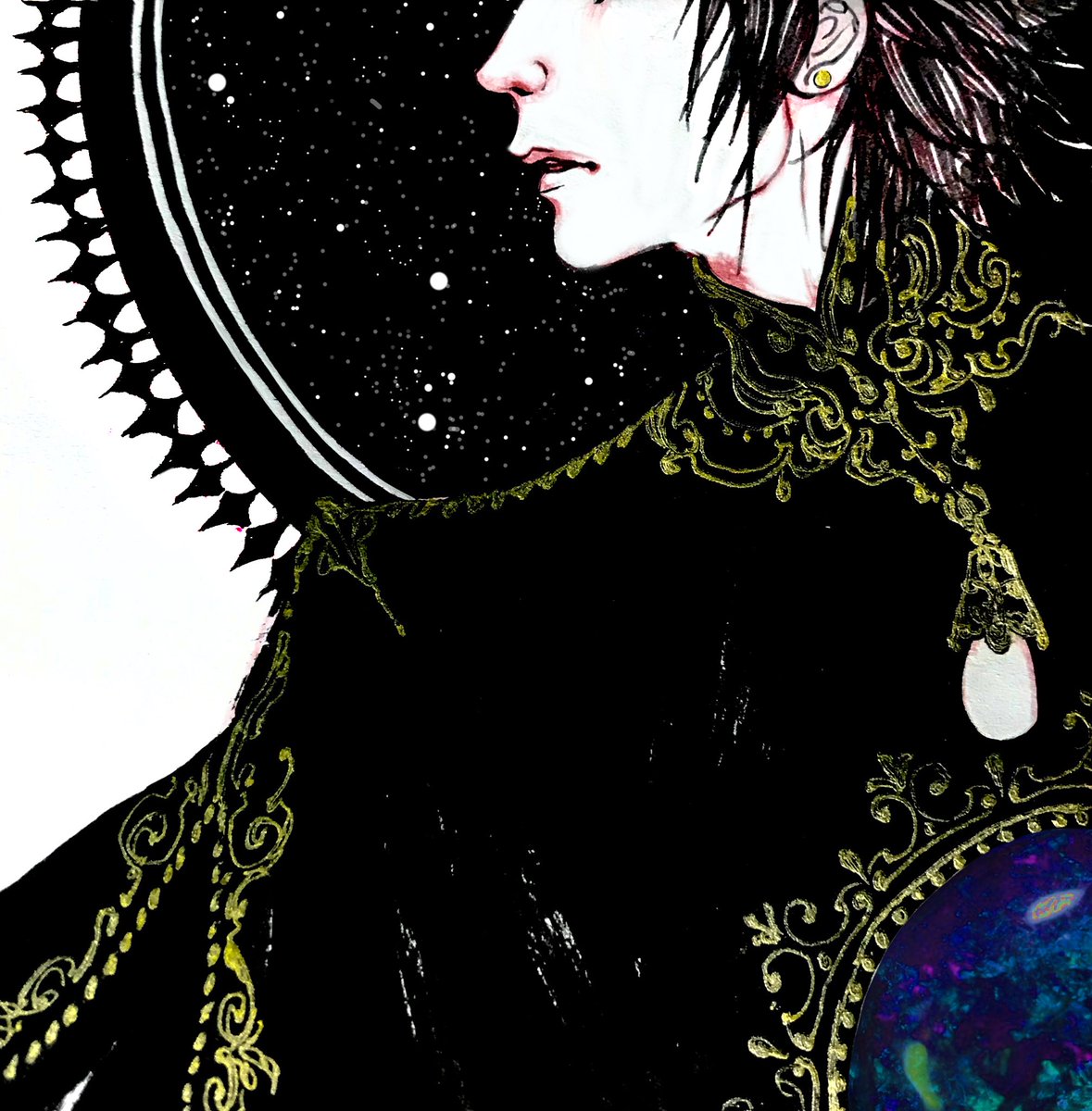 #Inktober Day 24? #NoctisLucisCaelum  and the opal stone
