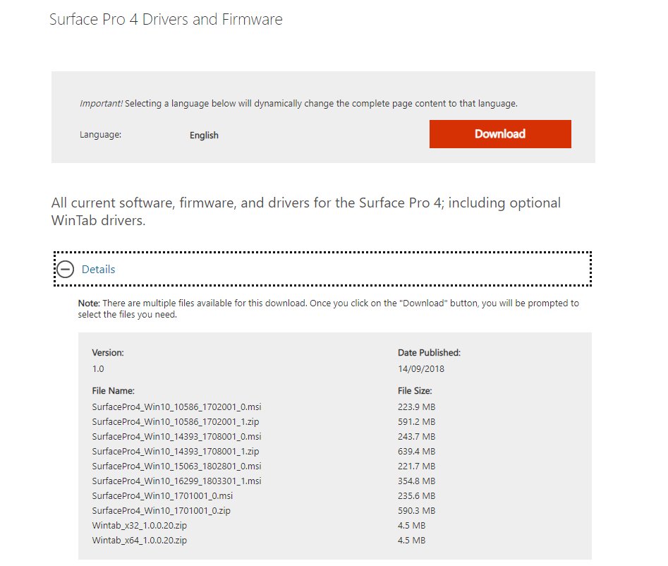 MyNameIsMurray's tweet image. Hey @SurfaceSupport, can we please get an updated @Surface #Pro4 deployment #MSI that supports something newer than Windows 10 (1709)? I can see drivers in the Catalog, and on the Update History page, but not a download that includes them. Need the Display Audio driver for 1809!
