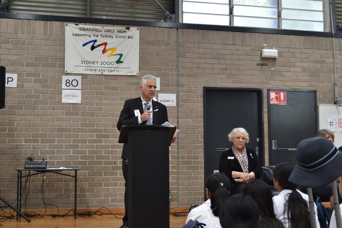 Jess_Hartanto's tweet photo. Well done to the @StrathfieldGHS prefects for raising awareness of White Ribbon Day and International Day for the Elimination of Violence against Women at the school assembly today. Special thank you to @StrathfieldMC @ZontaIntl for their support. https://t.co/6kkl4L4XEq