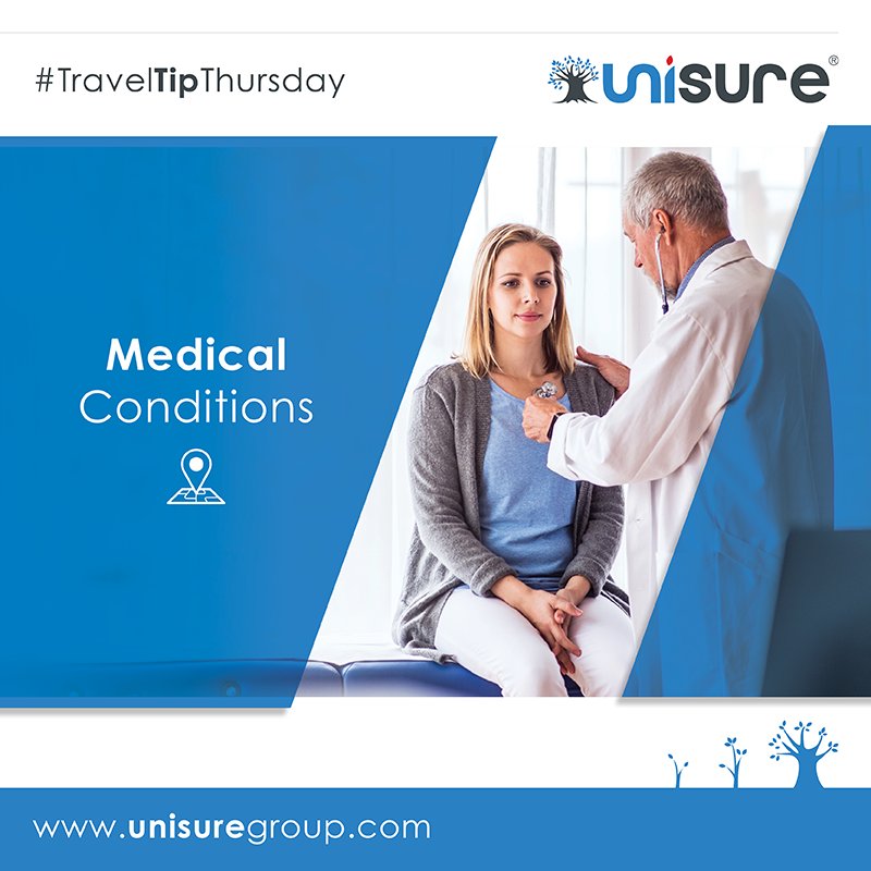 #TravelTipThursday
Medical conditions

Your insurer must be fully informed of any pre-existing medical issues which might invalidate your policy if not notified.