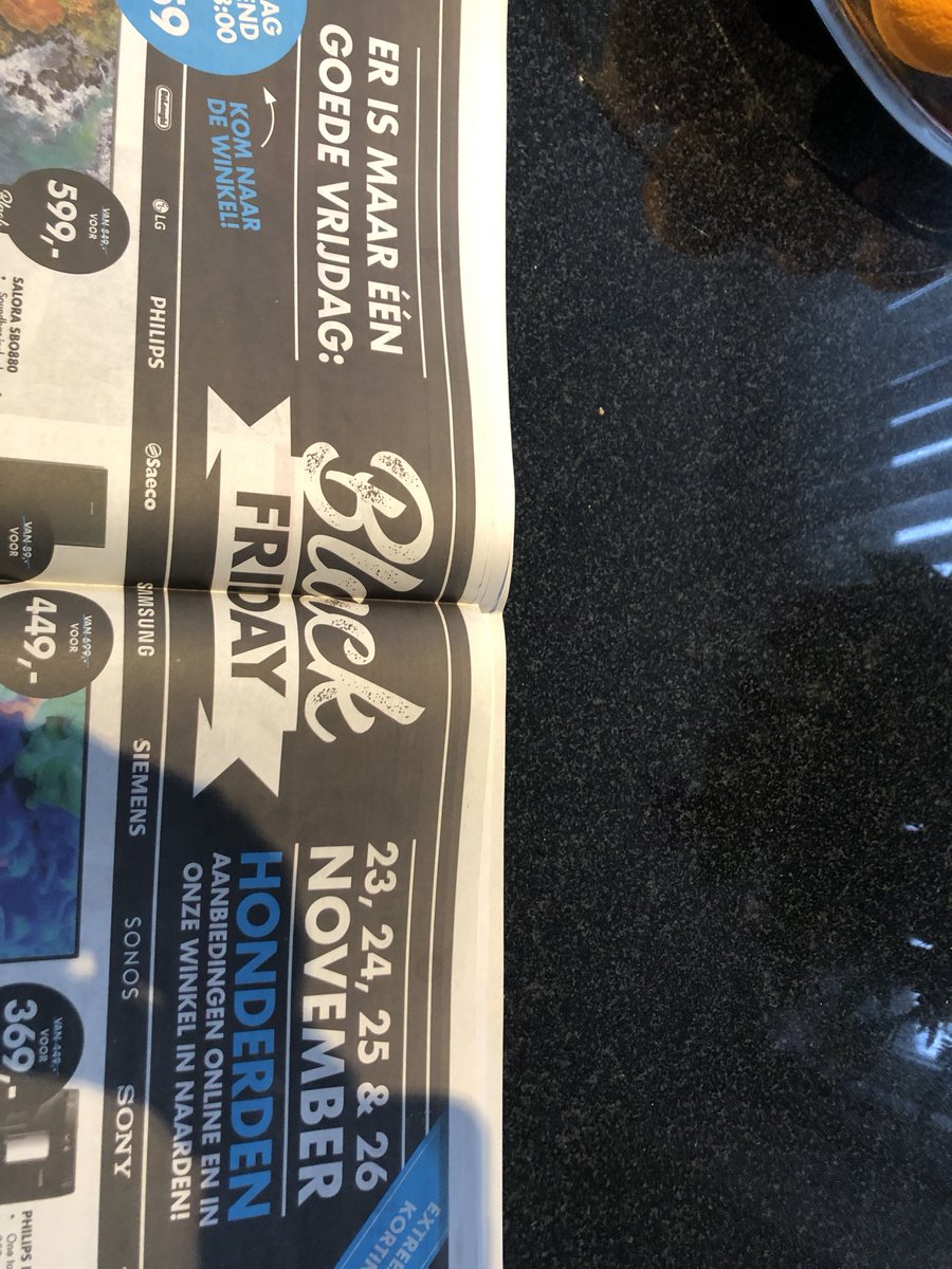 Er is slechts 1 Black Friday, en wel op 23,24,25&amp;26 november.🤔